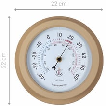 22cm Brown NeXtime Lily Outdoor Thermometer